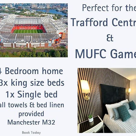 Waterside Mufc & Trafford Centre Townhouse 4 Bedroom Free Parking Manchester Exteriör bild